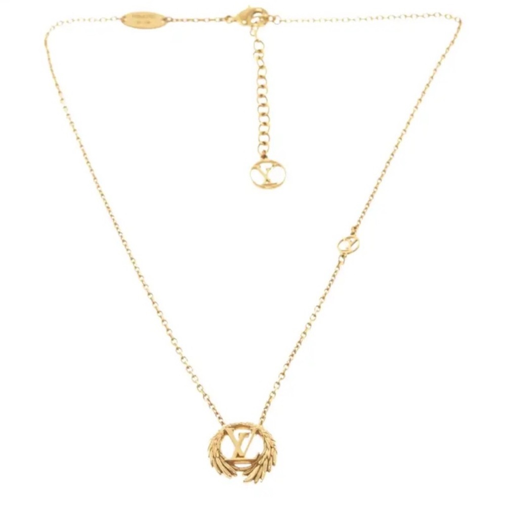 Pre Loved Louis Vuitton Angel Women Gold Necklaces